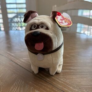 Secret Life of pets Ty Plush Pug Mel stuffed animal